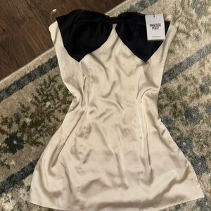 Princess Polly Cream Satin Dress